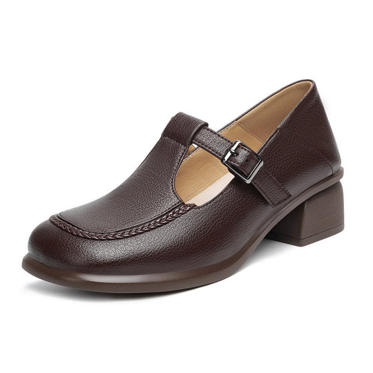 Damen Mary Jane Ballerinas mit bequemer Sohle und elegantem Riemchen EB