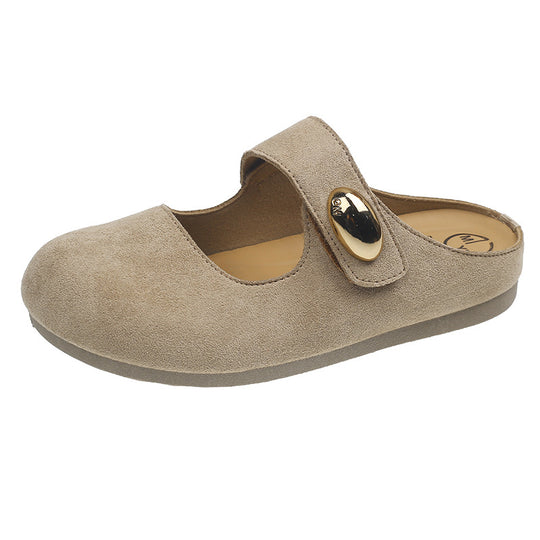 Damen Bequeme Clogs mit elegantem Riemen und modischer Verzierung EB