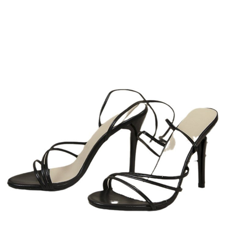 Damen High Heels mit verstellbaren Wickelriemen EB