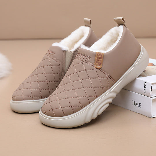 Damen Bequeme und warme Hausschuhe mit kuscheligem Innenfutter EB