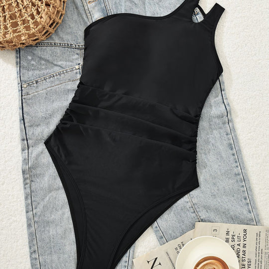 Damen Einseitiger Eleganter Badeanzug EB