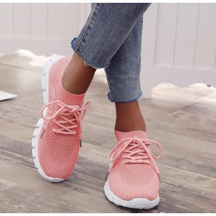 Damen atmungsaktiver Strick-Sneaker mit flexibler Segmentsohle und Komfortfußbett EB