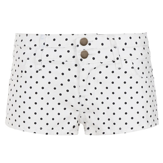 Damen Modische Shorts mit zeitgemäßem Punktedesign und hohem Bund EB