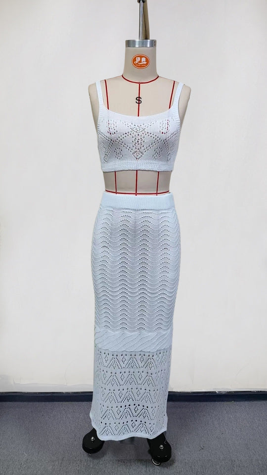 Damen Stricktop und Rock Set EB