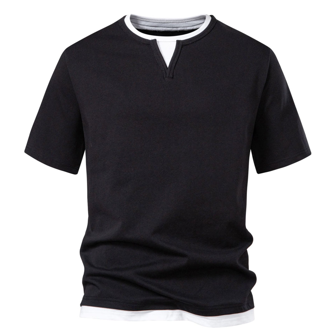 Herren Kurzarmshirt mit modernem Stehkragen EB