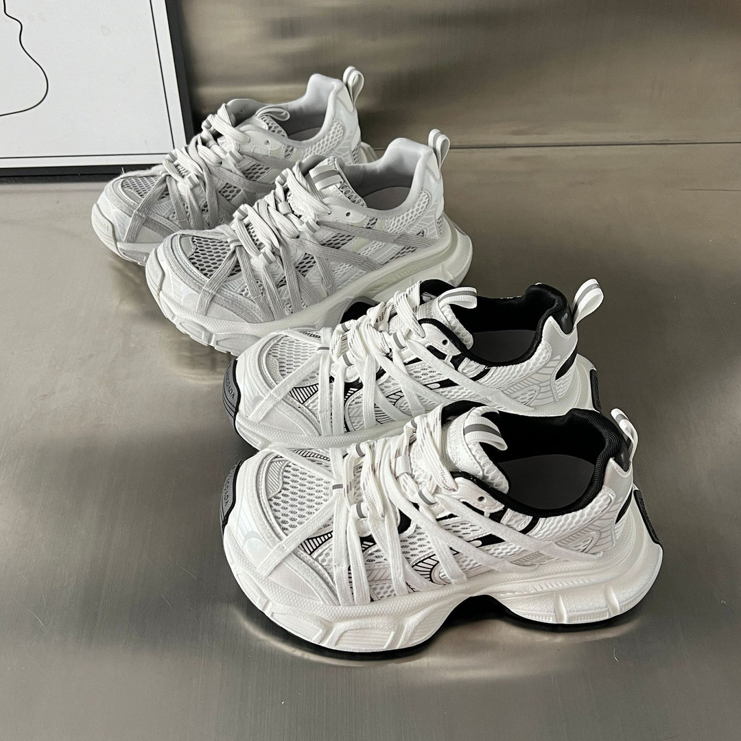 Damen Sportliche Sneakers mit innovativer Schnürung und atmungsaktiver Mesh-Oberfläche EB