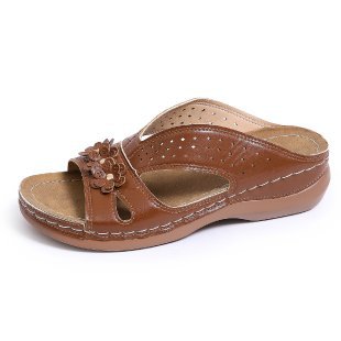 Damen Komfortable Clogs mit floralem Cut-Out-Design EB