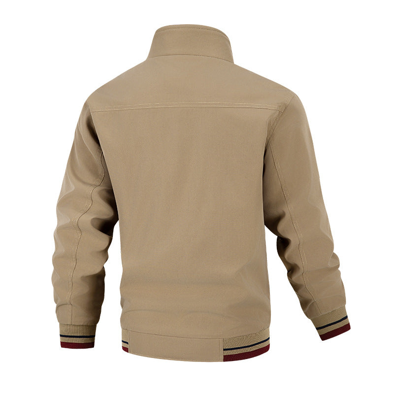 Herren modische Übergangsjacke mit hohem Kragen und praktischen Taschen EB