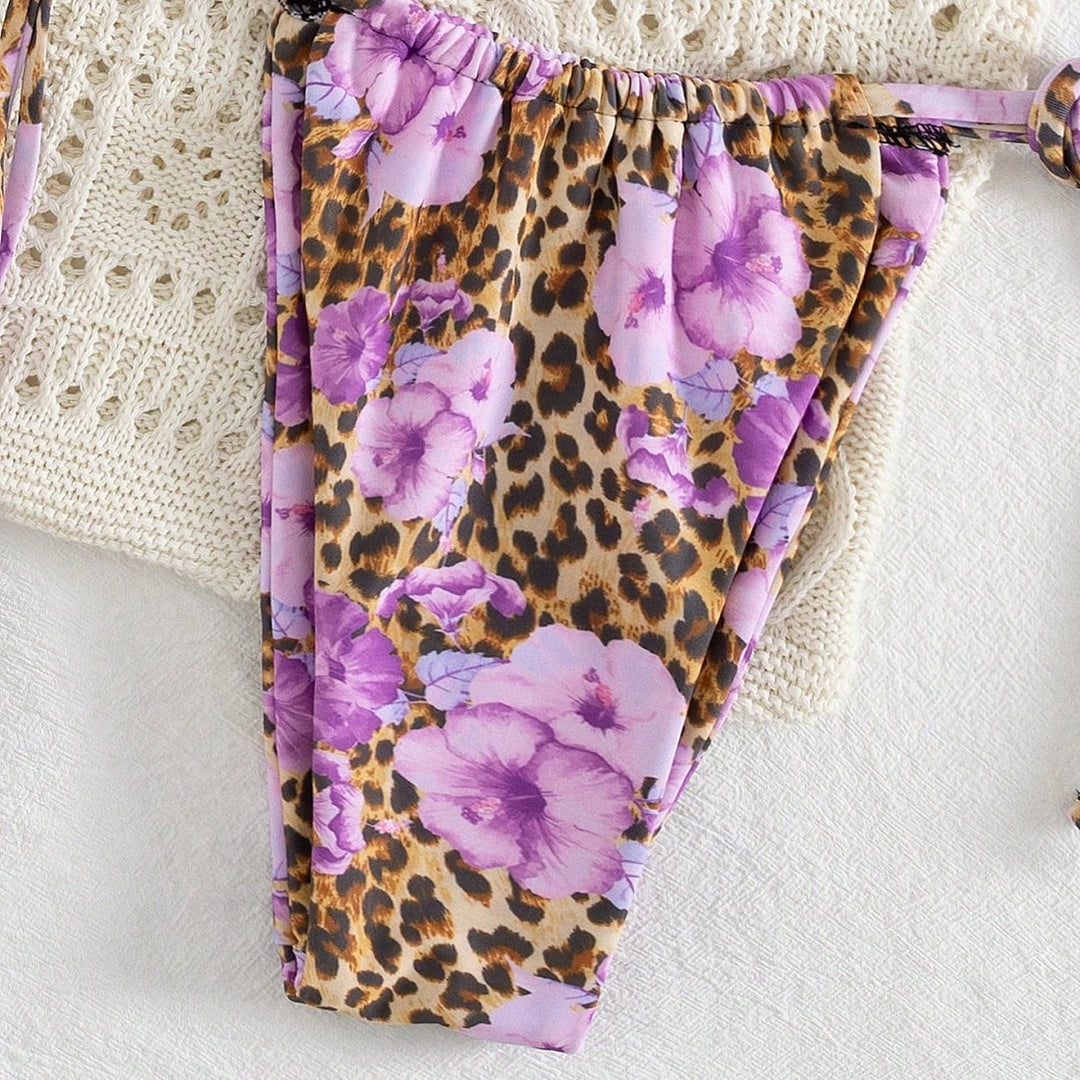 Damen Triangel-Bikini-Set mit raffiniertem Häkeloberteil EB