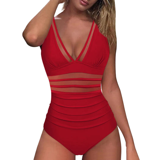 Damen eleganter Badeanzug mit verführerischen Cut-Out-Details EB