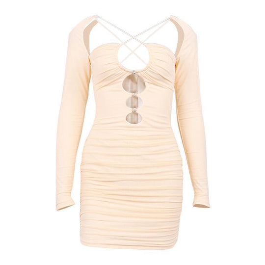 Damen Figurbetontes Minikleid mit Cut-Outs EB