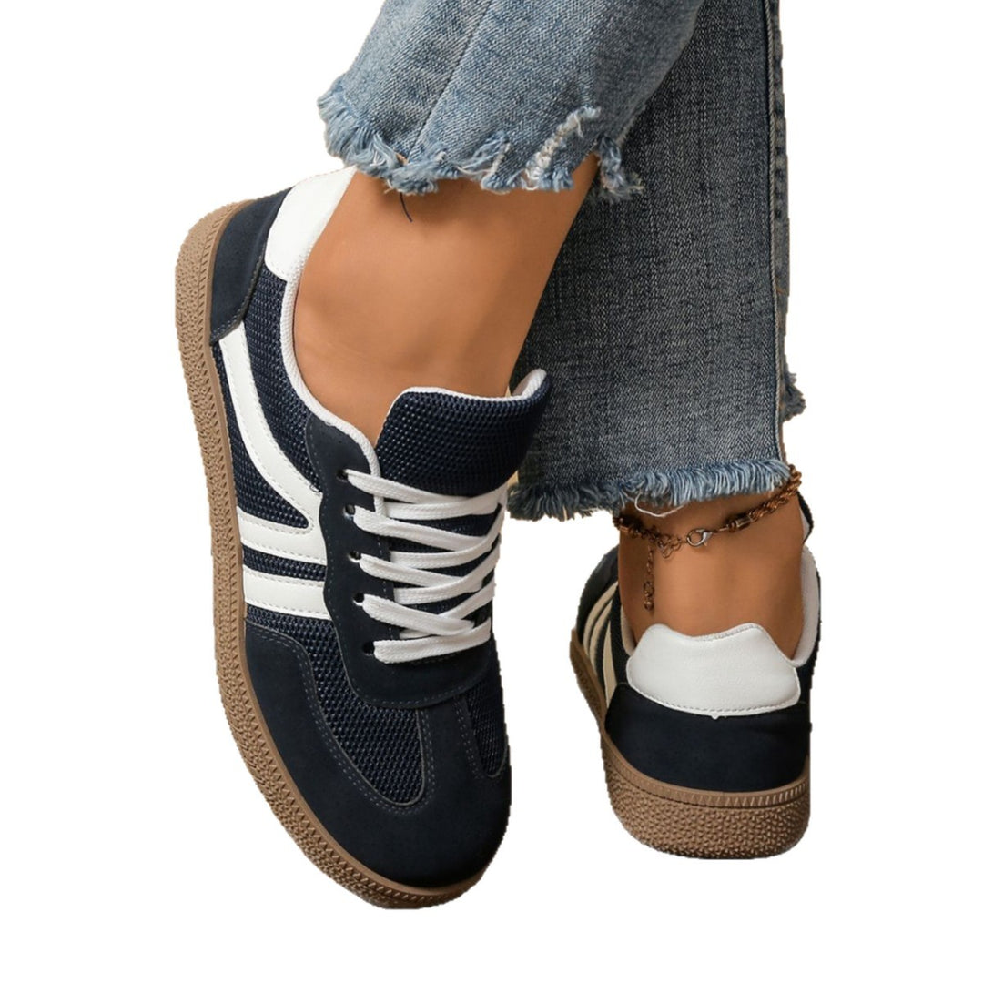 Damen Sportliche Sneakers mit atmungsaktiver Oberflächenstruktur und dämpfender Laufsohle EB