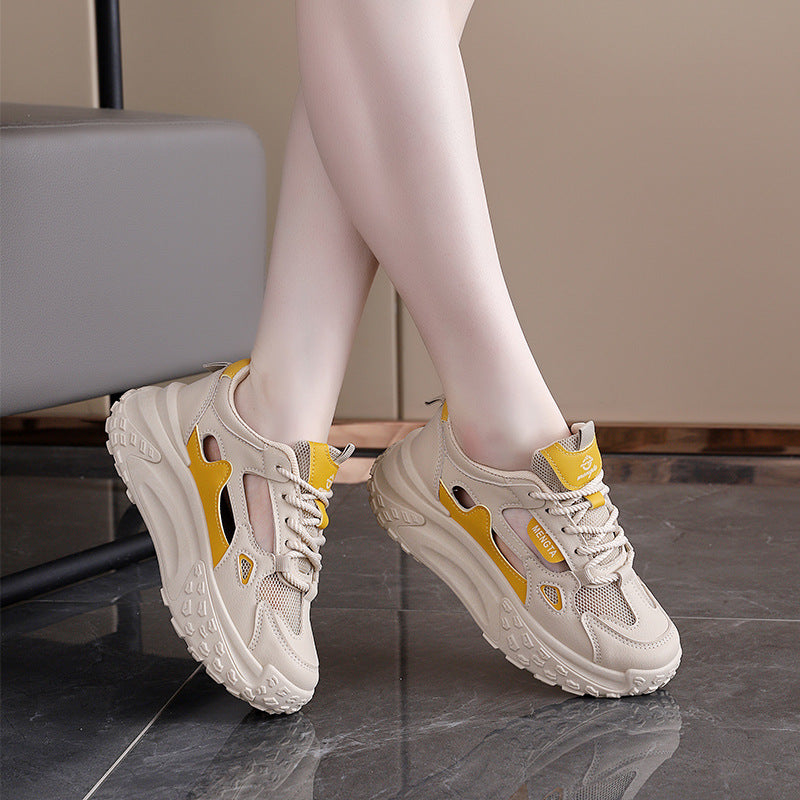 Damen Sportliche Sneaker mit atmungsaktivem Mesh-Obermaterial und flexibler Sohle EB