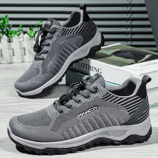 Herren nan flexible Mesh-Trailrunner mit stoßdämpfender EVA-Zwischensohle, Schnellzug-Schnürung und griffiger Outdoor-Profilsohle EB