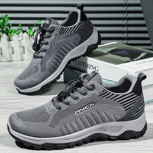 Herren nan flexible Mesh-Trailrunner mit stoßdämpfender EVA-Zwischensohle, Schnellzug-Schnürung und griffiger Outdoor-Profilsohle EB