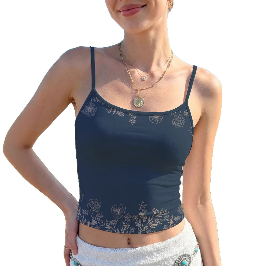 Damen Crop Top mit floralem Druck EB
