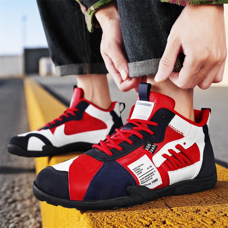 Herren mehrlagige Retro-City-Sneaker mit Wildleder- und Textilmix, gepolstertem Fersenkragen, atmungsaktiver Mesh-Zunge und griffiger Gummisohle EB