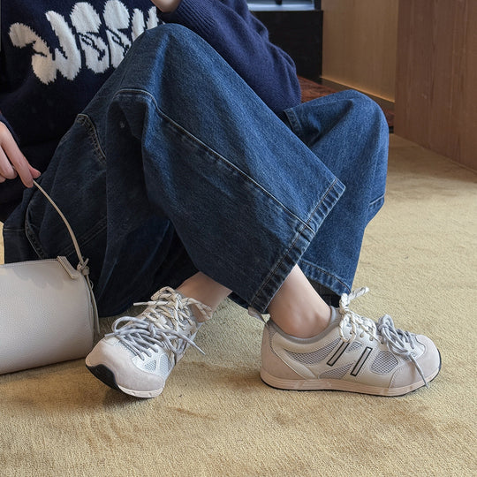 Damen Sportliche Freizeitschuhe mit atmungsaktiver Oberflächenstruktur und rutschfester Sohle EB