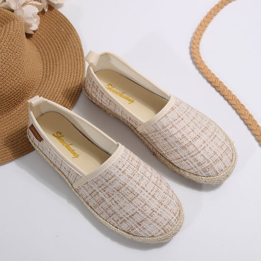 Damen Espadrilles mit elastischem Obermaterial und komfortabler Sohle EB