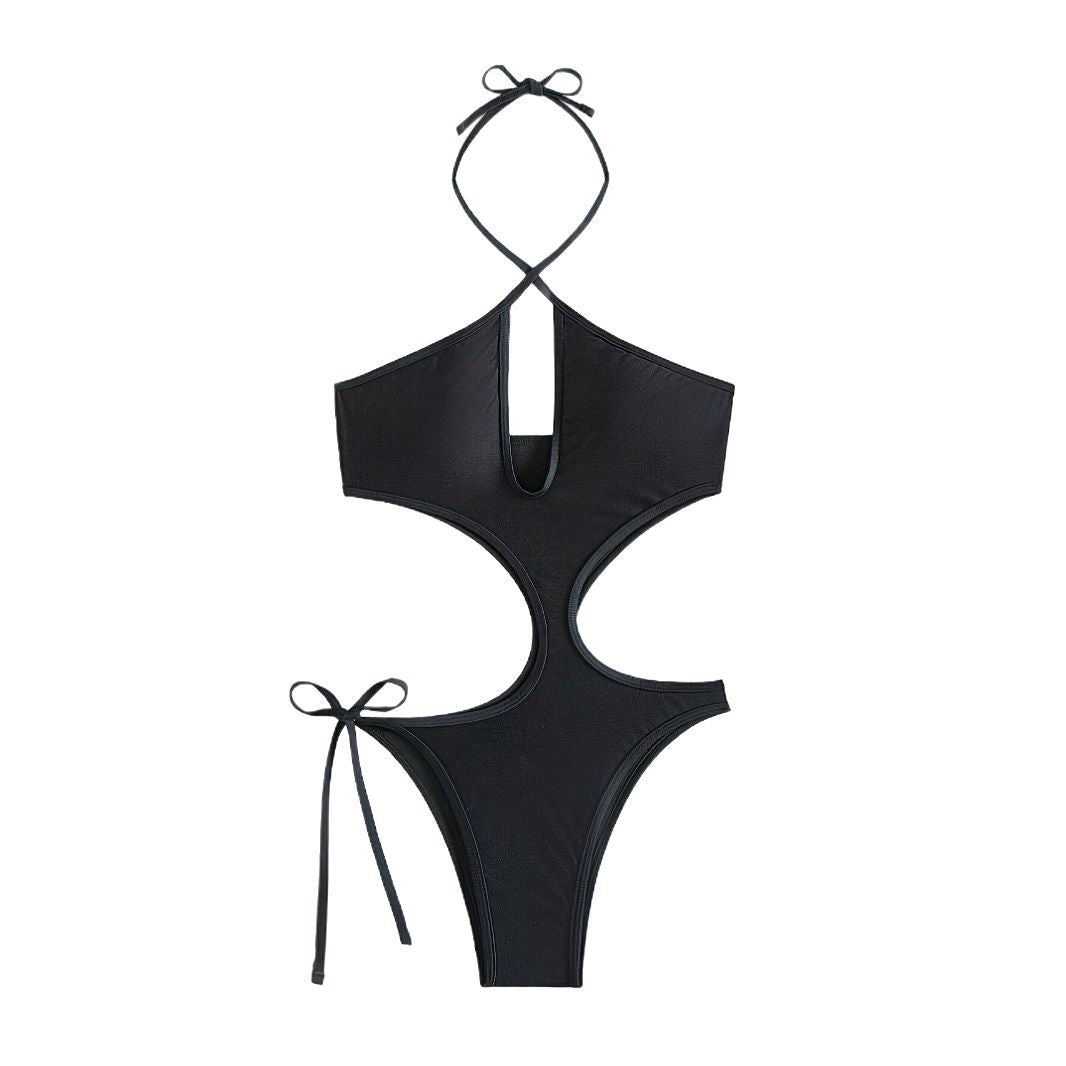 Damen Einteiler Badeanzug mit trendigem Cut-Out Design EB