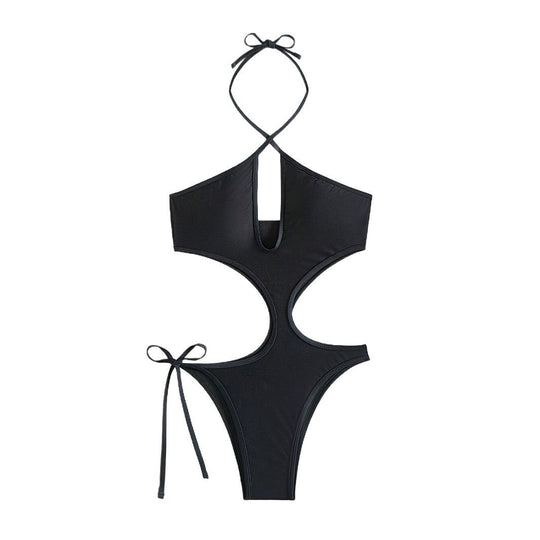 Damen Einteiler Badeanzug mit trendigem Cut-Out Design EB