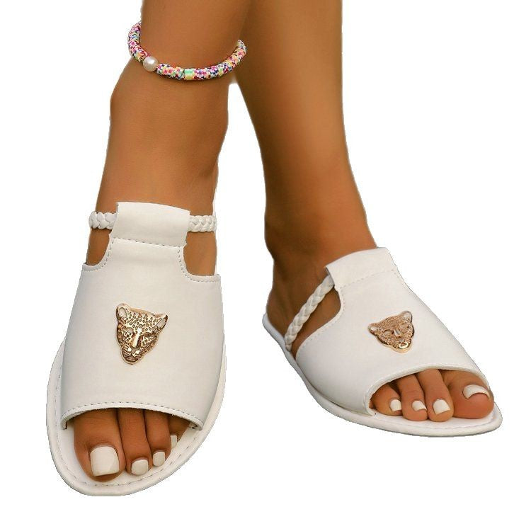 Damen Komfort-Sandalen mit modischem Riemen-Design und eleganten Zierdetails EB
