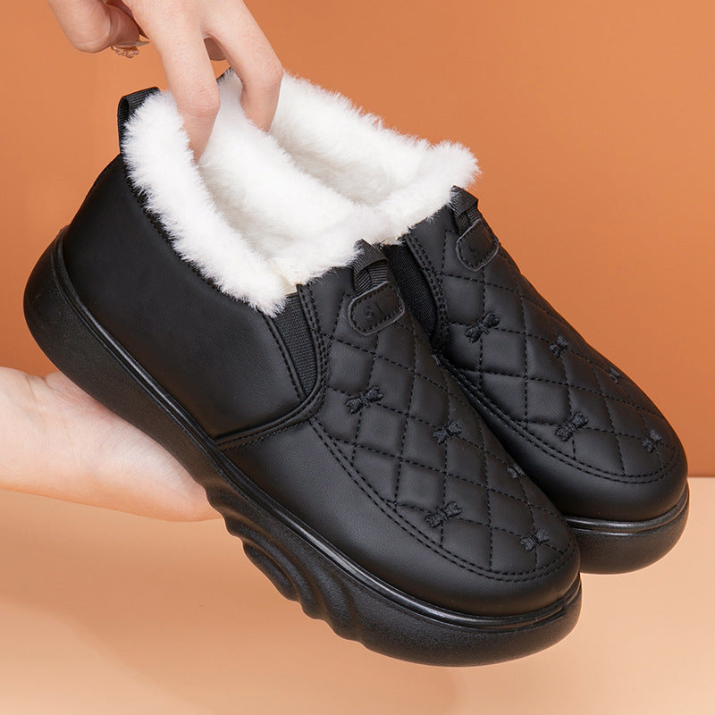 Damen Bequeme und warmgefütterte Slip-On Freizeitschuhe EB