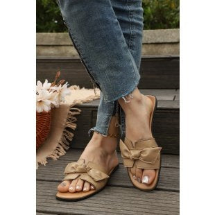 Damen Komfortable Mules mit elegantem Schleifendetail EB