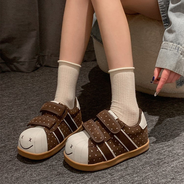 Damen Sneakers mit breiten Klettverschlüssen und lässigem Design EB