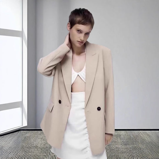 Damen Modischer und eleganter Oversized Blazer EB
