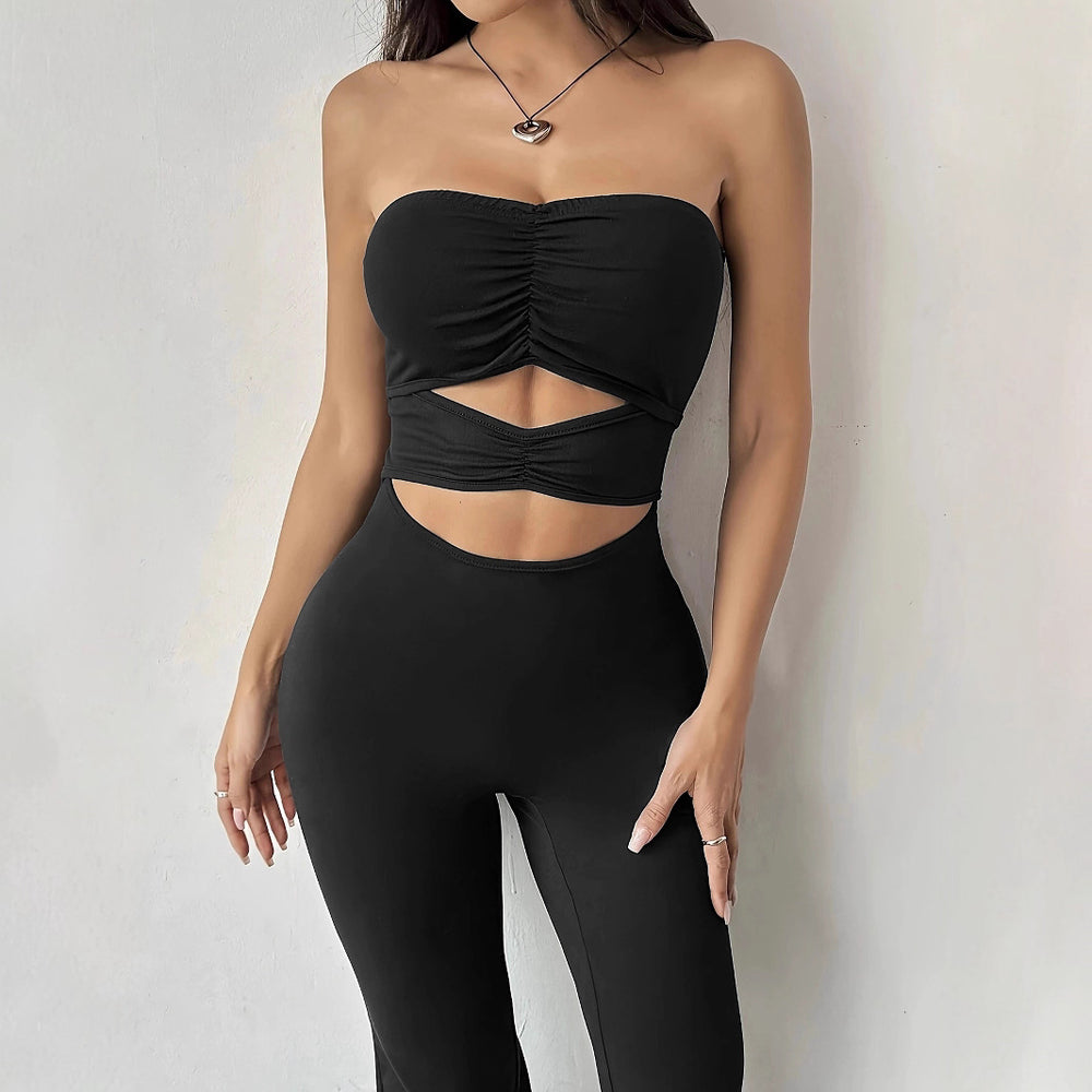 Damen Bustier-Overall mit Flared-Beinen EB