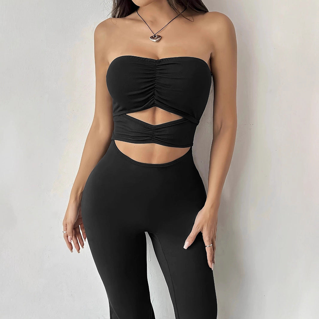 Damen Bustier-Overall mit Flared-Beinen EB