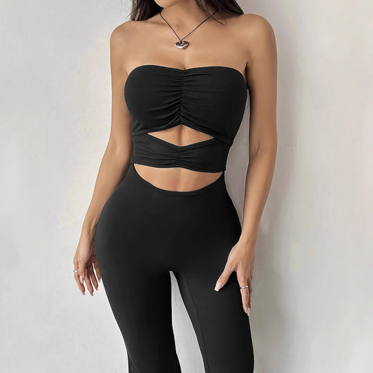 Damen Bustier-Overall mit Flared-Beinen EB