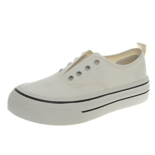 Damen modische Slip-On Sneakers mit verstärkter Sohle und atmungsaktivem Obermaterial EB