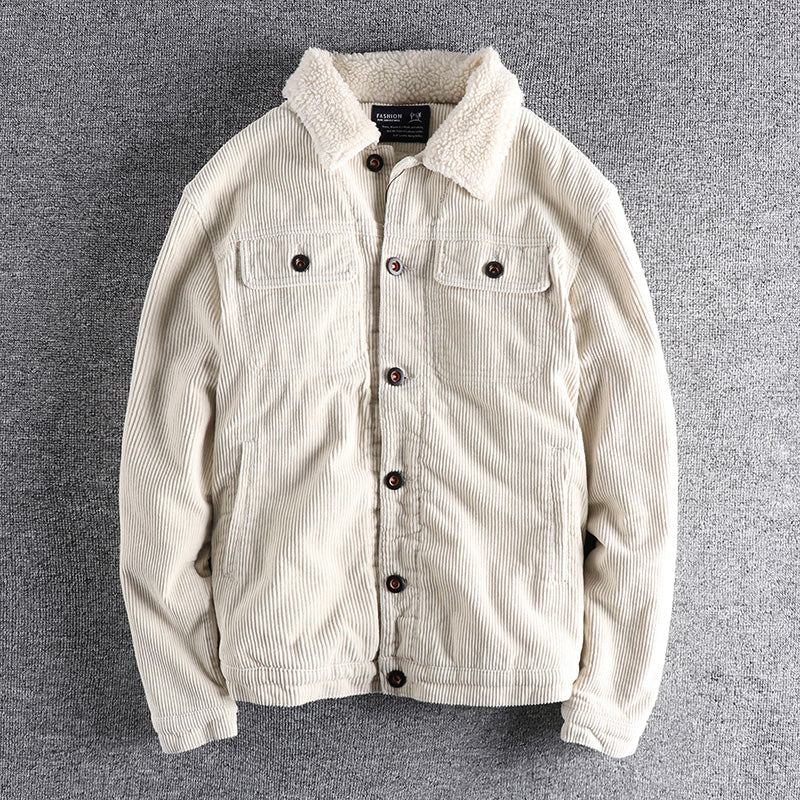 Herren Cordjacke mit kuscheligem Futter und praktischen Taschen EB