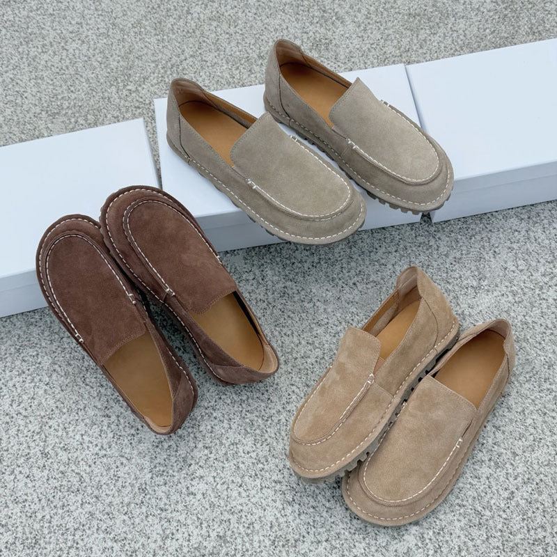 Damen Mokassin-Slipper mit seitlichem Elastikeinsatz und rutschfester Sohle EB