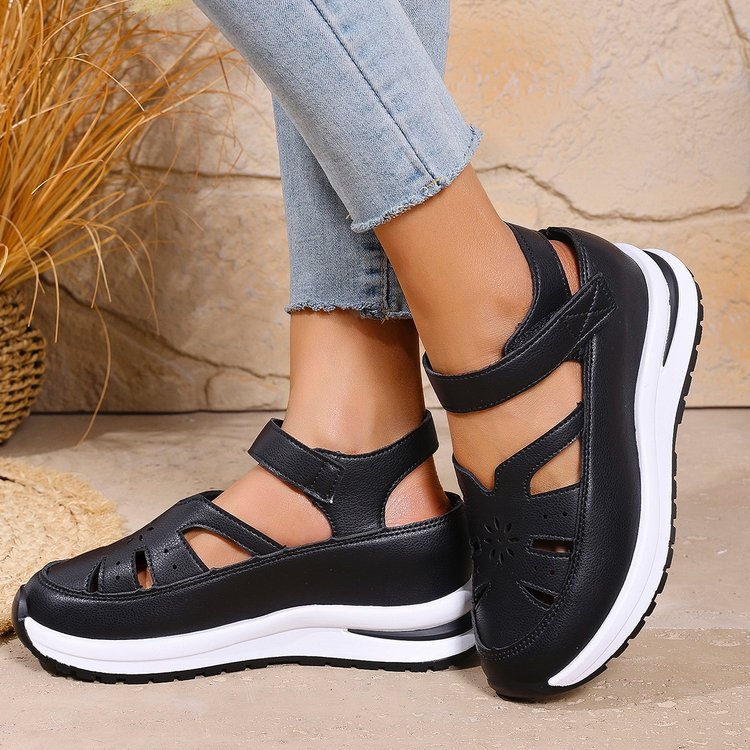 Damen Komfort-Sandalen mit verstellbarem Riemen und rutschfester Sohle EB