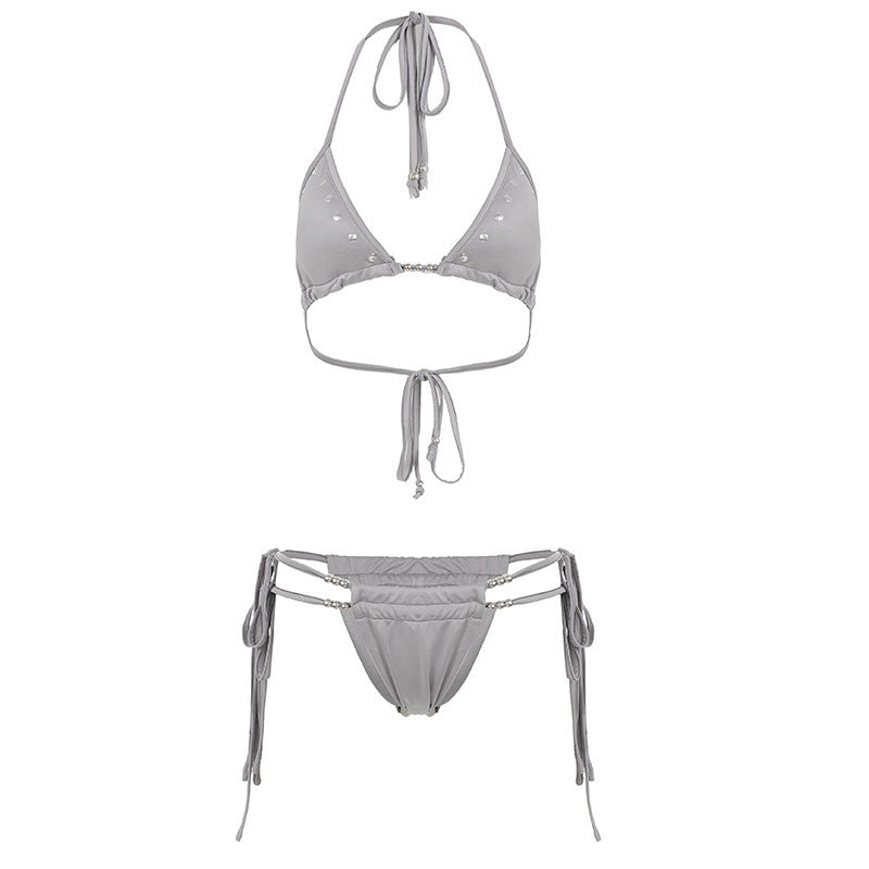 Damen Bikini-Set mit modischem Triangel-Design und verstellbaren Trägern EB