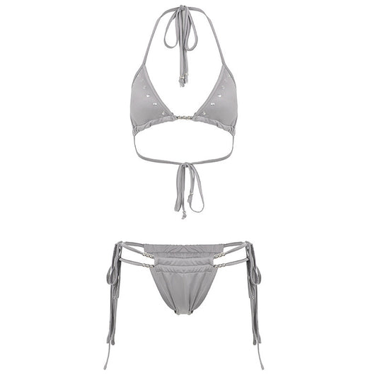Damen Bikini-Set mit modischem Triangel-Design und verstellbaren Trägern EB