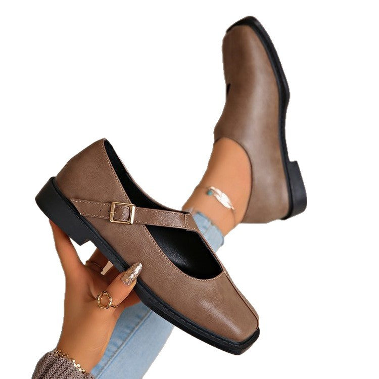Damen Ballerinas mit modischem Riemenverschluss EB