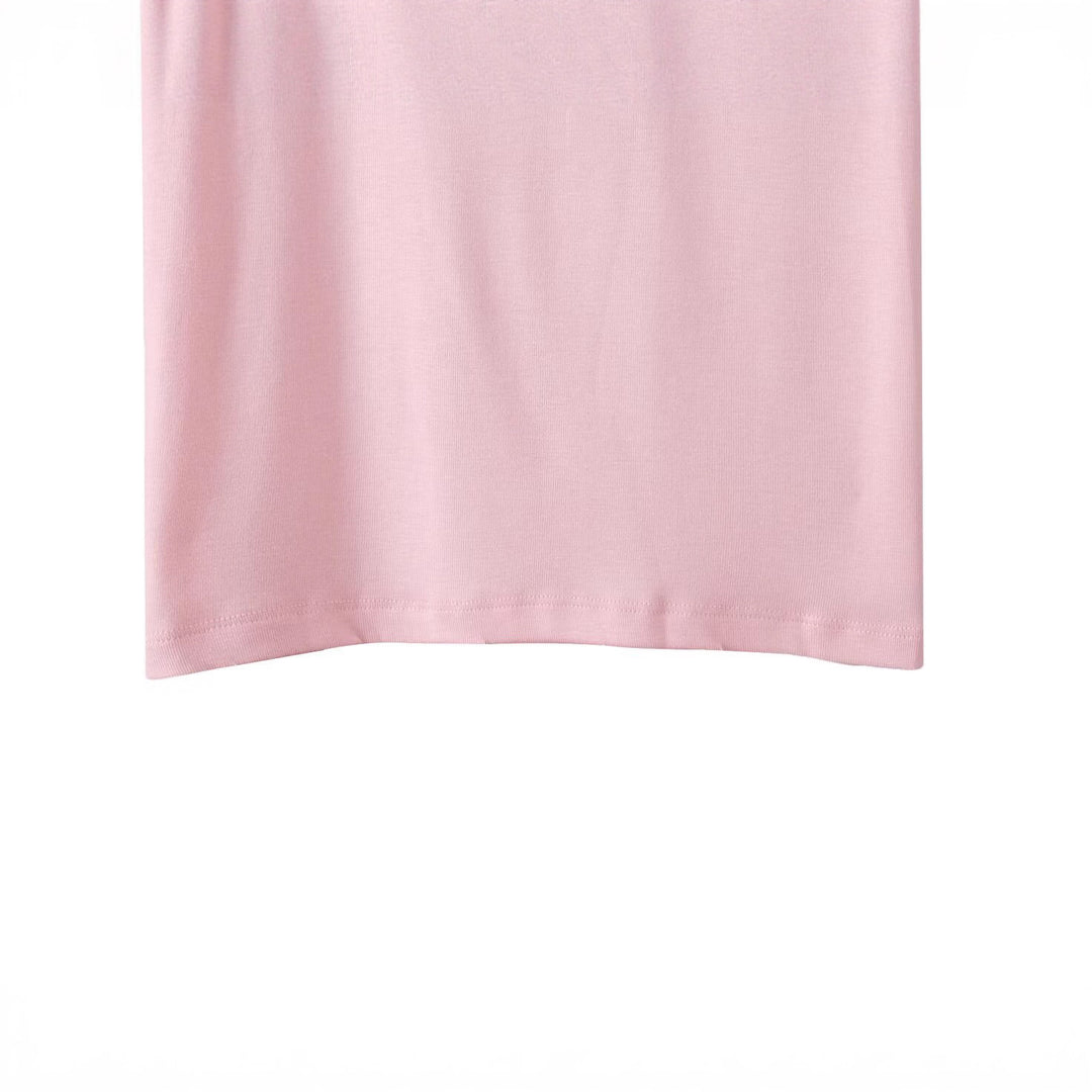 Damen lässiges Baumwoll-Crop-Top mit auffälligem Druck EB