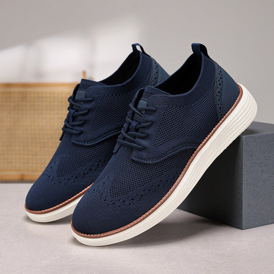 Herren nan gestrickter Oxford-Sneaker mit Wingtip-Perforation und federleichter EVA-Sohle EB