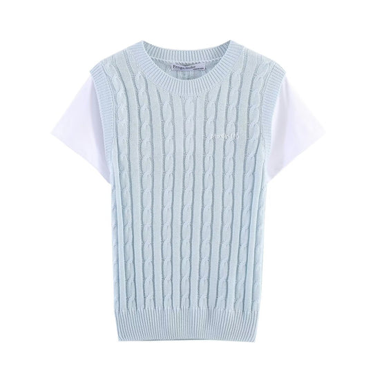Damen Strickoberteil mit lässigem Schnitt und innovativem Layering EB