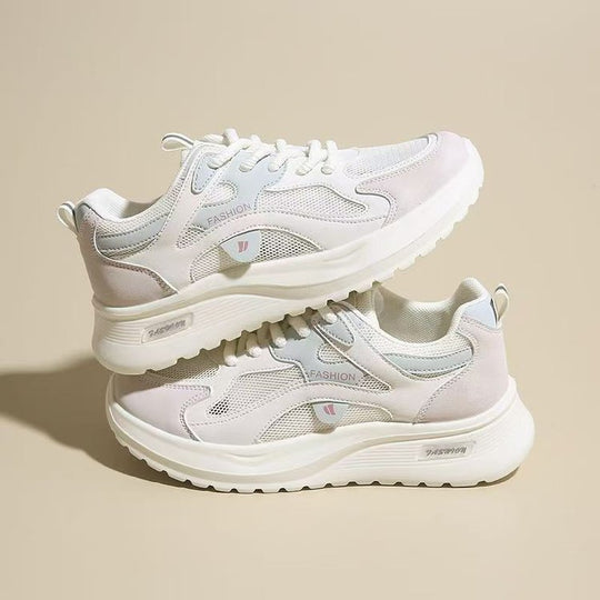 Damen Sportliche Sneakers mit atmungsaktiver Netzstruktur und rutschfester Sohle EB
