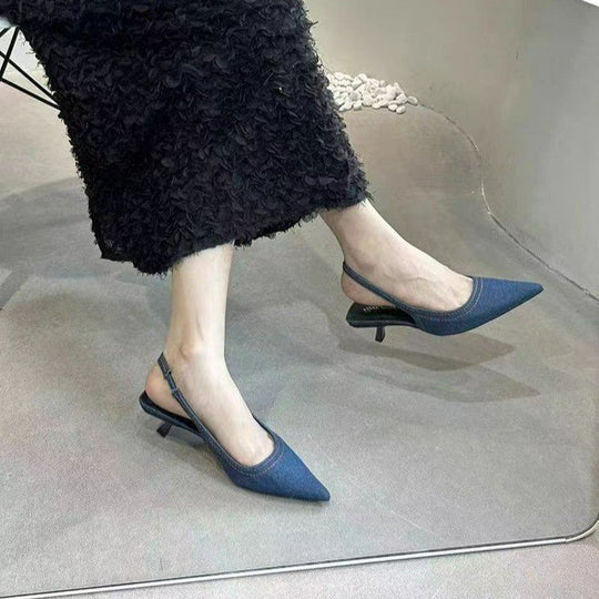 Damen Sling-Pumps mit spitzem Design und verstellbarem Riemchen EB