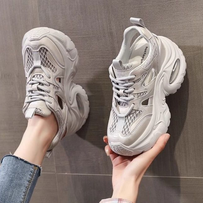 Damen Sportliche Chunky Sneakers mit atmungsaktiver Mesh-Oberfläche und komfortabler Dämpfung EB