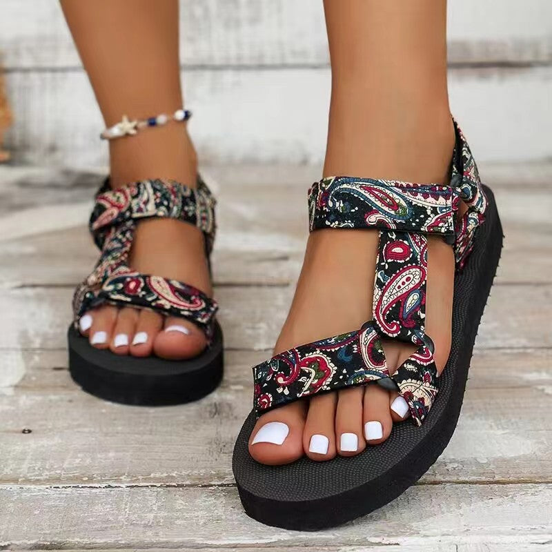 Damen Mokassins mit modischem Druck und rutschfester Sohle EB
