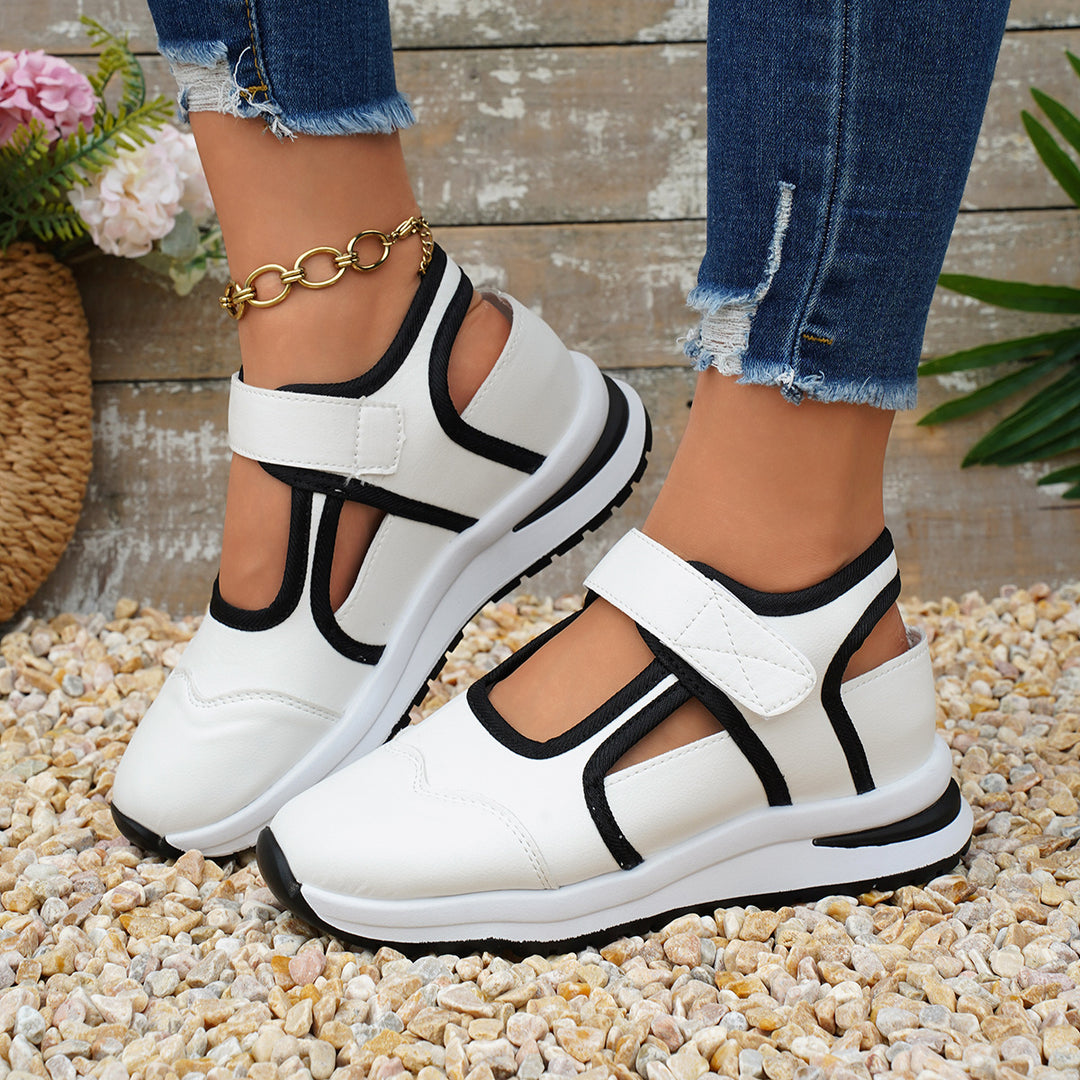 Damen Sportliche Sneaker mit verstellbaren Riemen und dämpfender Sohle EB
