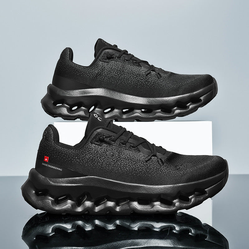 Unisex leichte Performance-Laufschuhe mit Hohlkammer-Zwischensohle und nahtlosem Strickoberteil EB