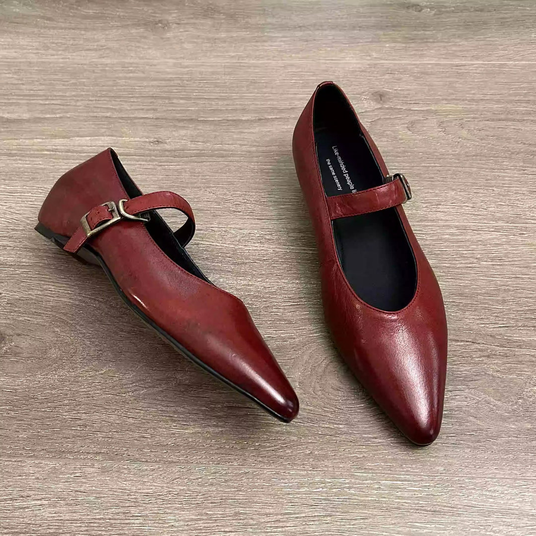 Damen elegante Ballerinas mit modischem Riemen und stilvollem Design EB